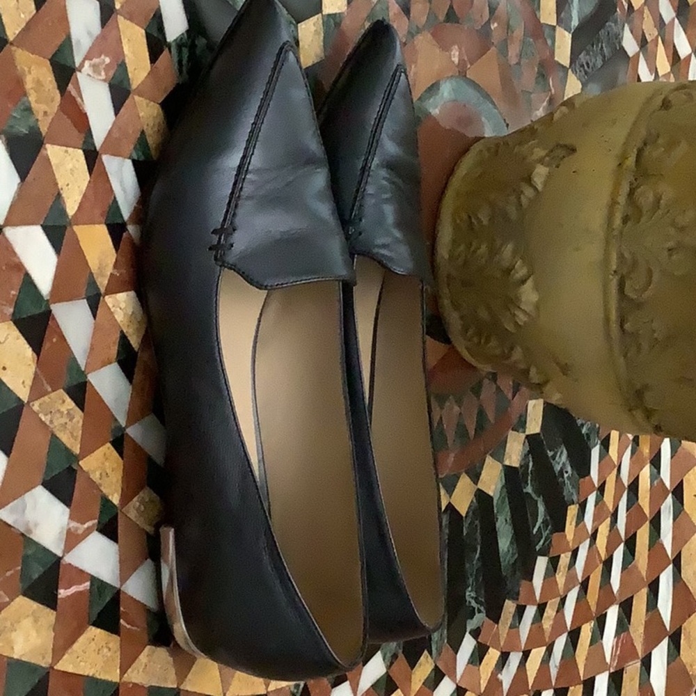 Designer leather Italy flats fancy
